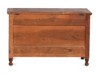 A Late Federal Red Painted Poplar Blanket Box