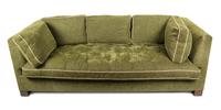 A Contemporary Chenille Striped Sofa Length 75 inches.