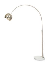 A Modernist Steel Arc Floor Lamp