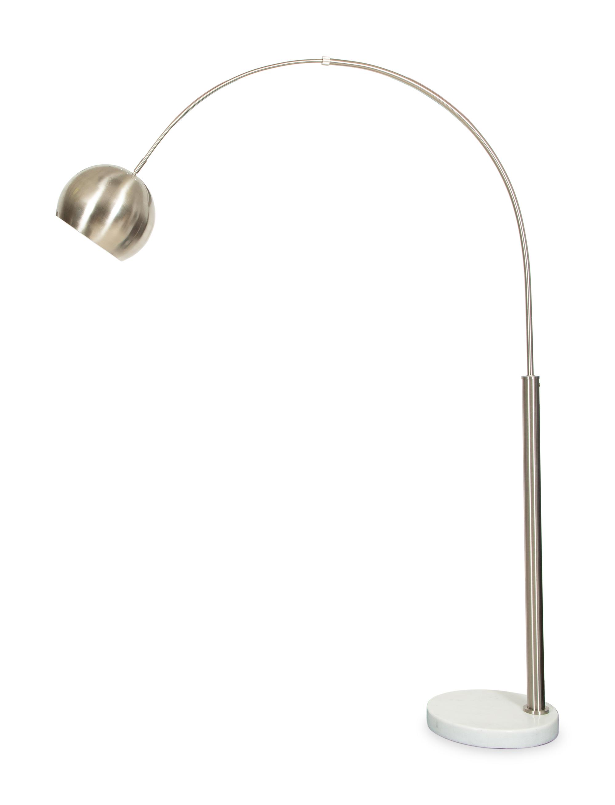 A Modernist Steel Arc Floor Lamp