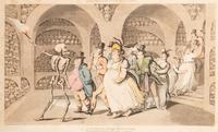 A group of six prints ( The Dance of Death; Dr. Syntax Pursued by a Bull; Dr. Syntax Sells Grizzle; Vision of Skulls; The Cellar Quartette; Setting Out from Edinburgh )