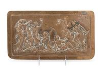 Four Continetal Cast Bronze Figural Plaques