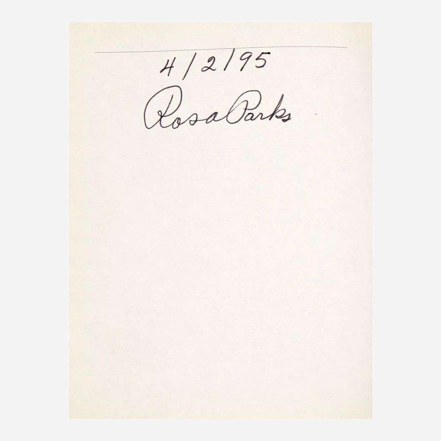 [African-Americana] Parks, Rosa Group of 2 Titles: One Inscribed and One Signed