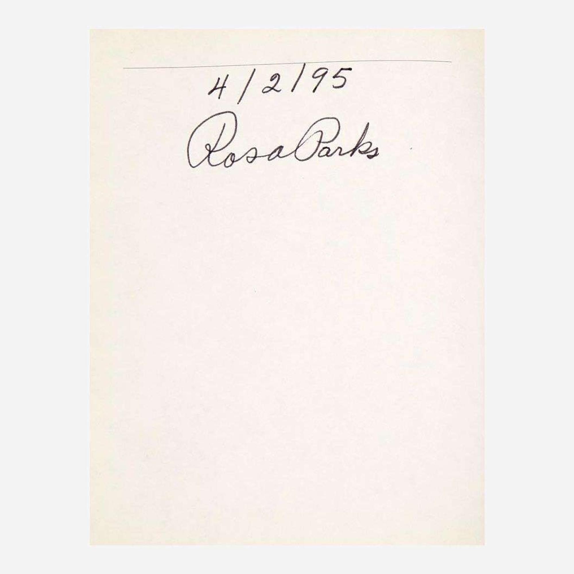 [African-Americana] Parks, Rosa Group of 2 Titles: One Inscribed and One Signed