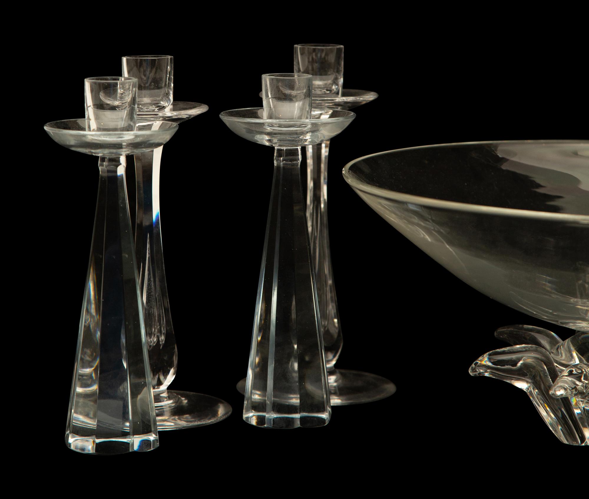 A Group of Glass Table Articles — 20th Century