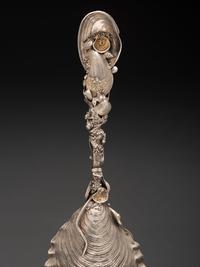 An American Parcel Gilt Silver Serving Spoon