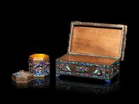 Two Chinese Enamel on Metal Boxes