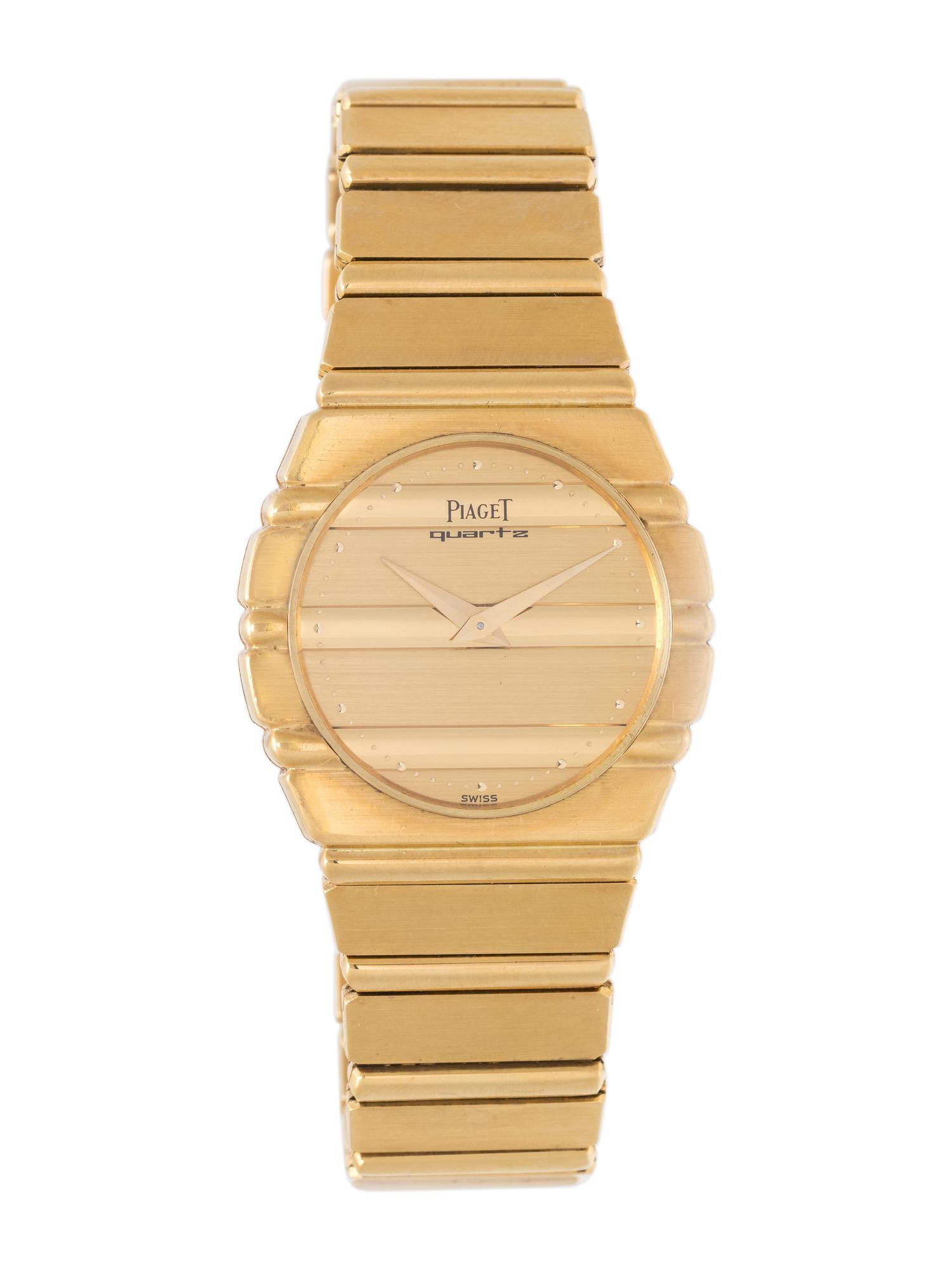 PIAGET, 18K YELLOW GOLD 'POLO' WRISTWATCH