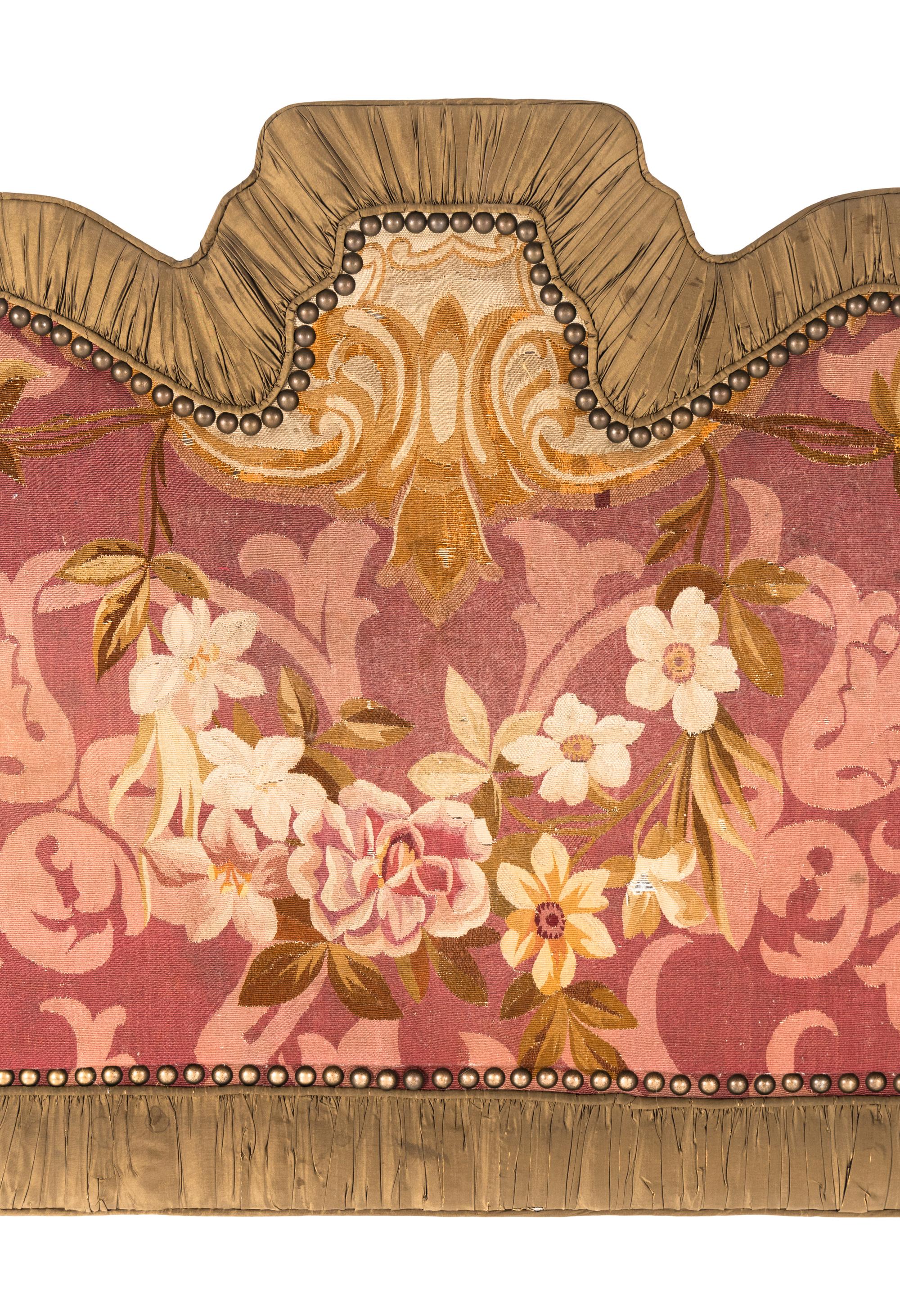 An Aubusson Tapestry-Upholstered Headboard
