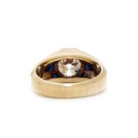 DIAMOND AND SAPPHIRE RING