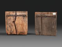A Pair of English Carved Wood Baker's Shop Architectural Panels