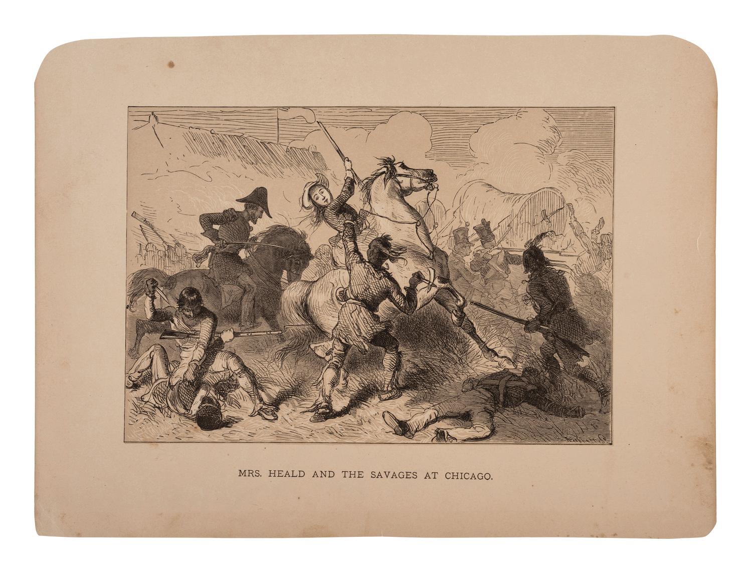 [CHICAGO] -- [FORT DEARBORN]. A group of documents and ephemera related to soldiers and civilians associated with Fort Dearborn, including:
