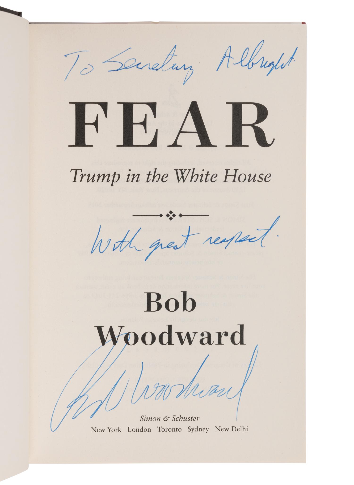 THE MODERN PRESIDENCY A group of 16 works, most FIRST EDITIONS, some INSCRIBED TO SECRETARY ALBRIGHT: