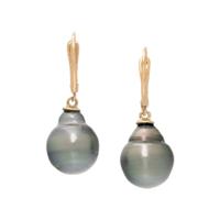 BLACK CULTURED PEARL EARRINGS