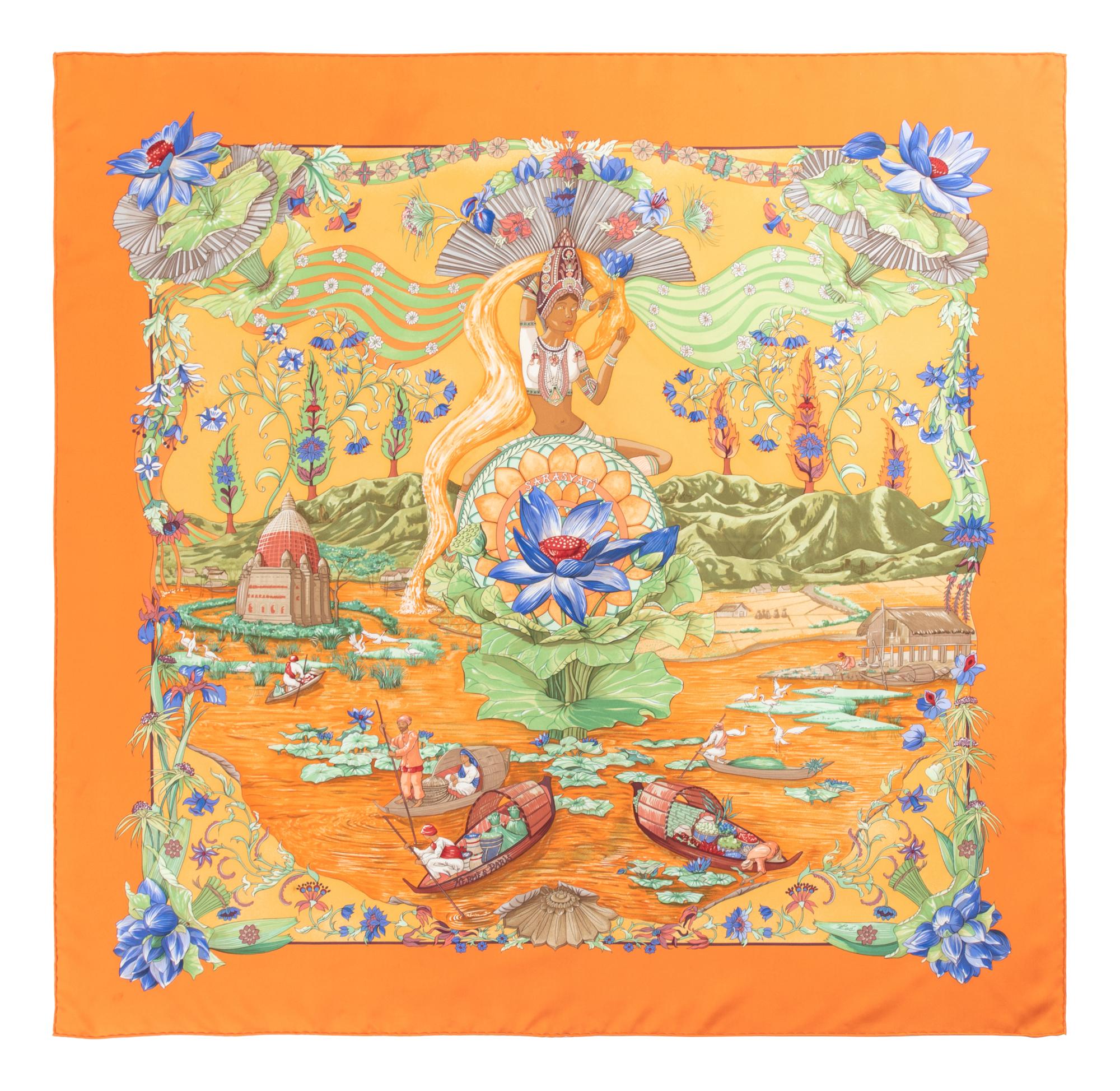 Three Hermès 90cm Silk Scarves