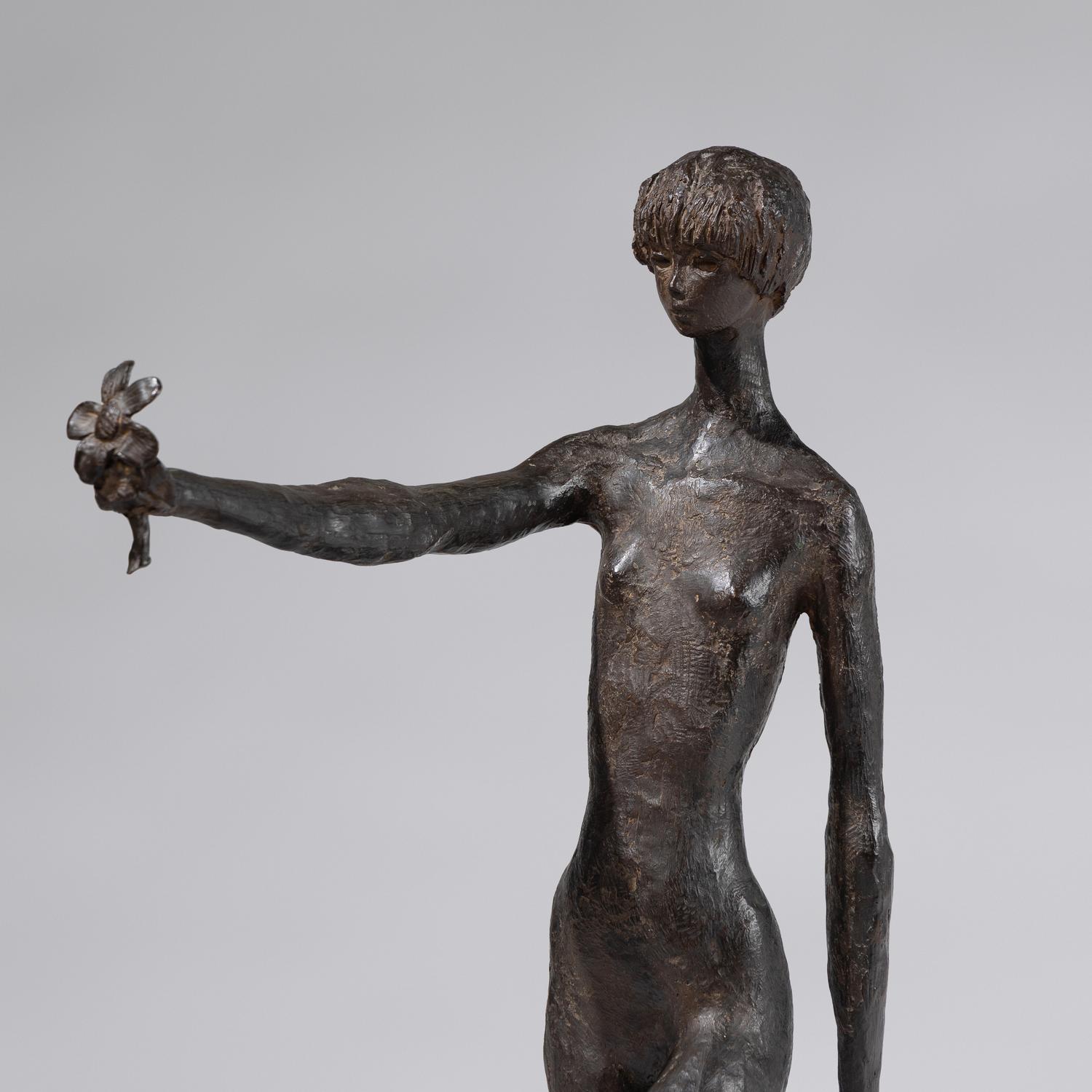 Girl Proffering a Flower