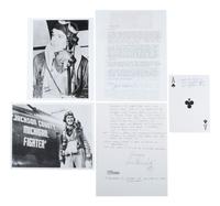 [WWII]. Aviator and flying ace's signatures, incl. Col. Gregory "Pappy" Boyington, MOH and POW.