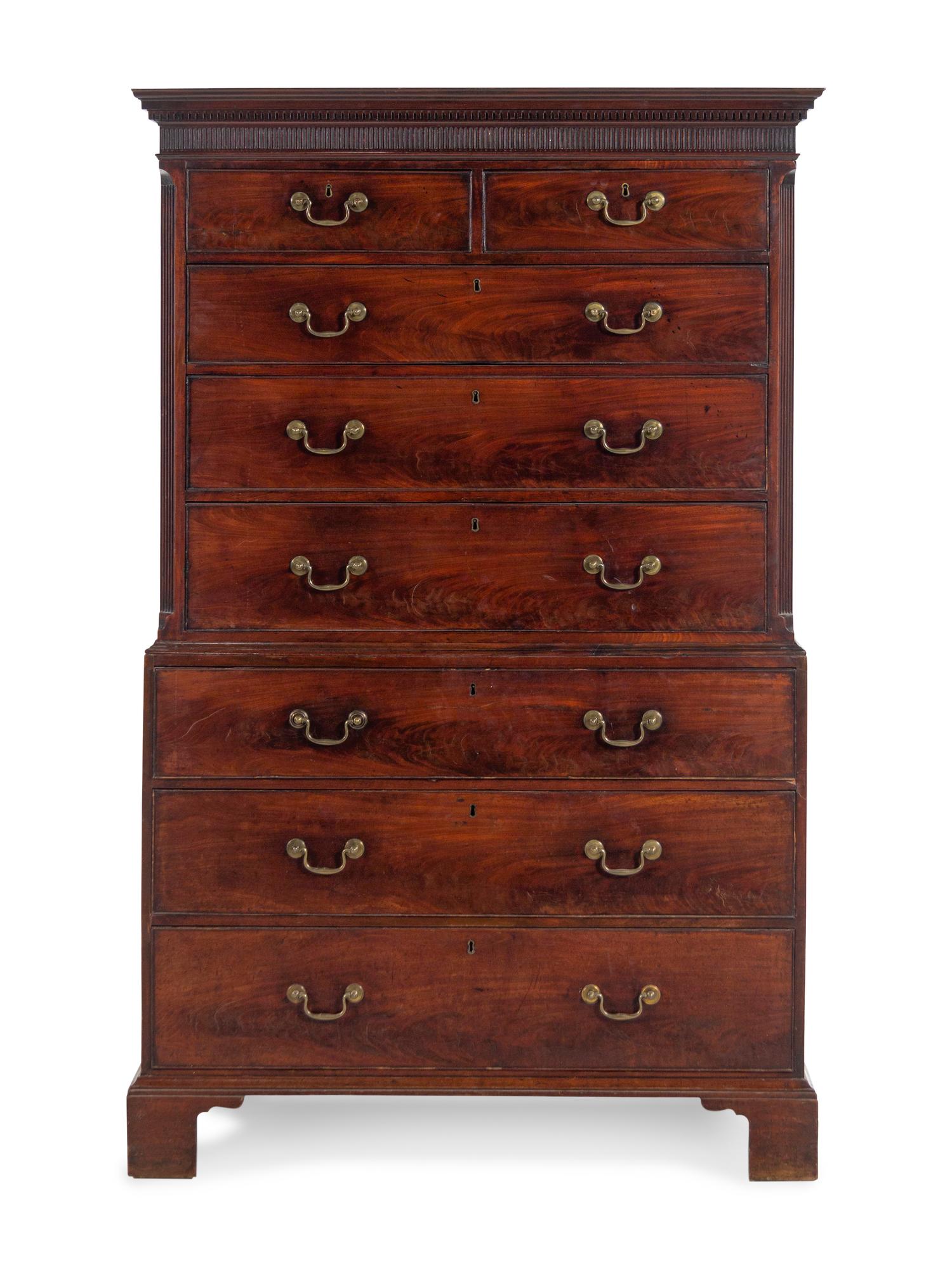 A George III Mahogany Chest on Chest