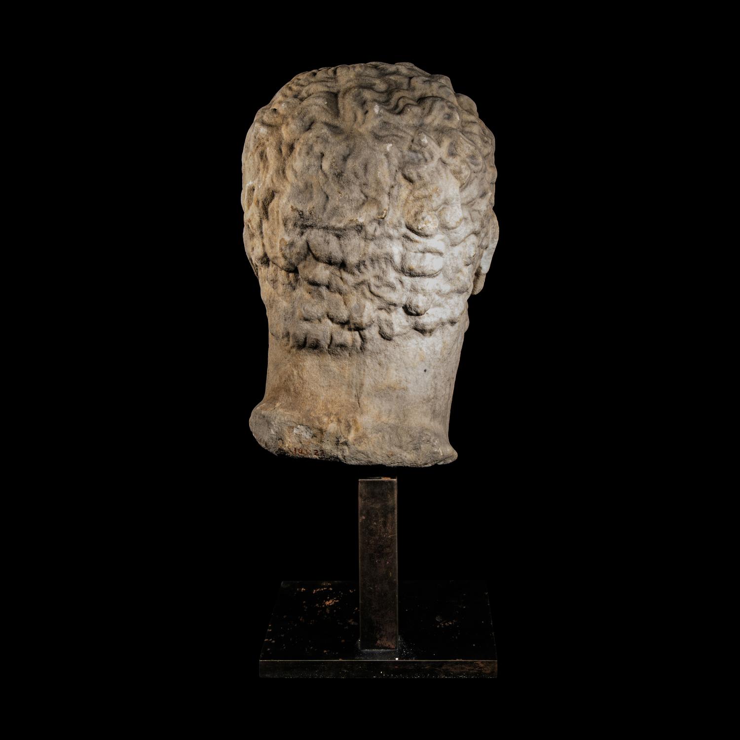 A Roman Marble Portrait Head of the Emperor Caracalla