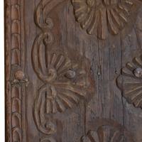 A Pair of Carved Wood Doors 27" W x 3" D x 78" H and 29" W x 4" D x 79" H — Peru, 19th/20th Century