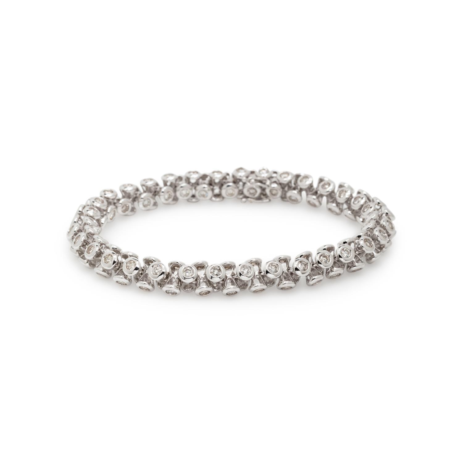 DIAMOND AND WHITE GOLD BRACELET