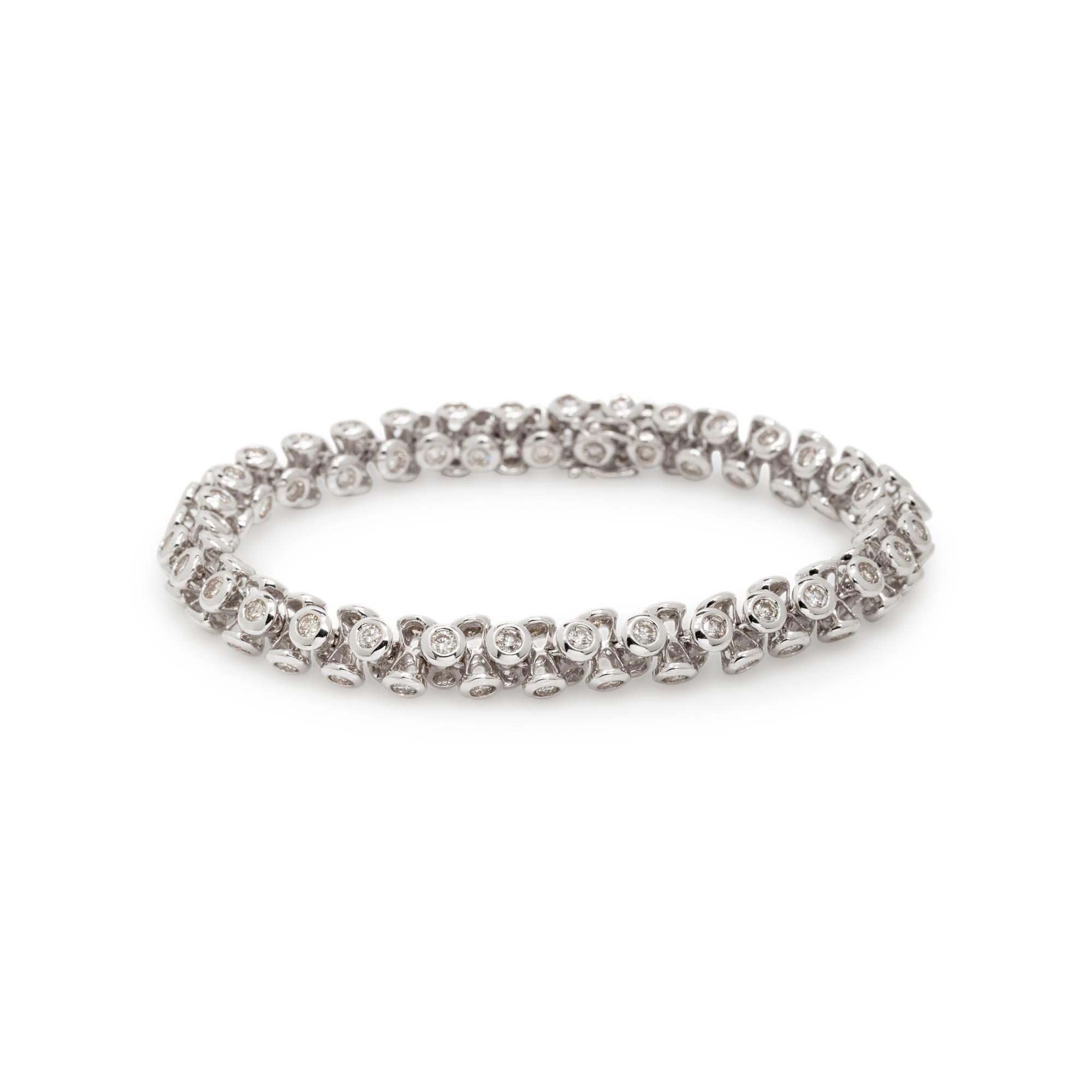 DIAMOND AND WHITE GOLD BRACELET