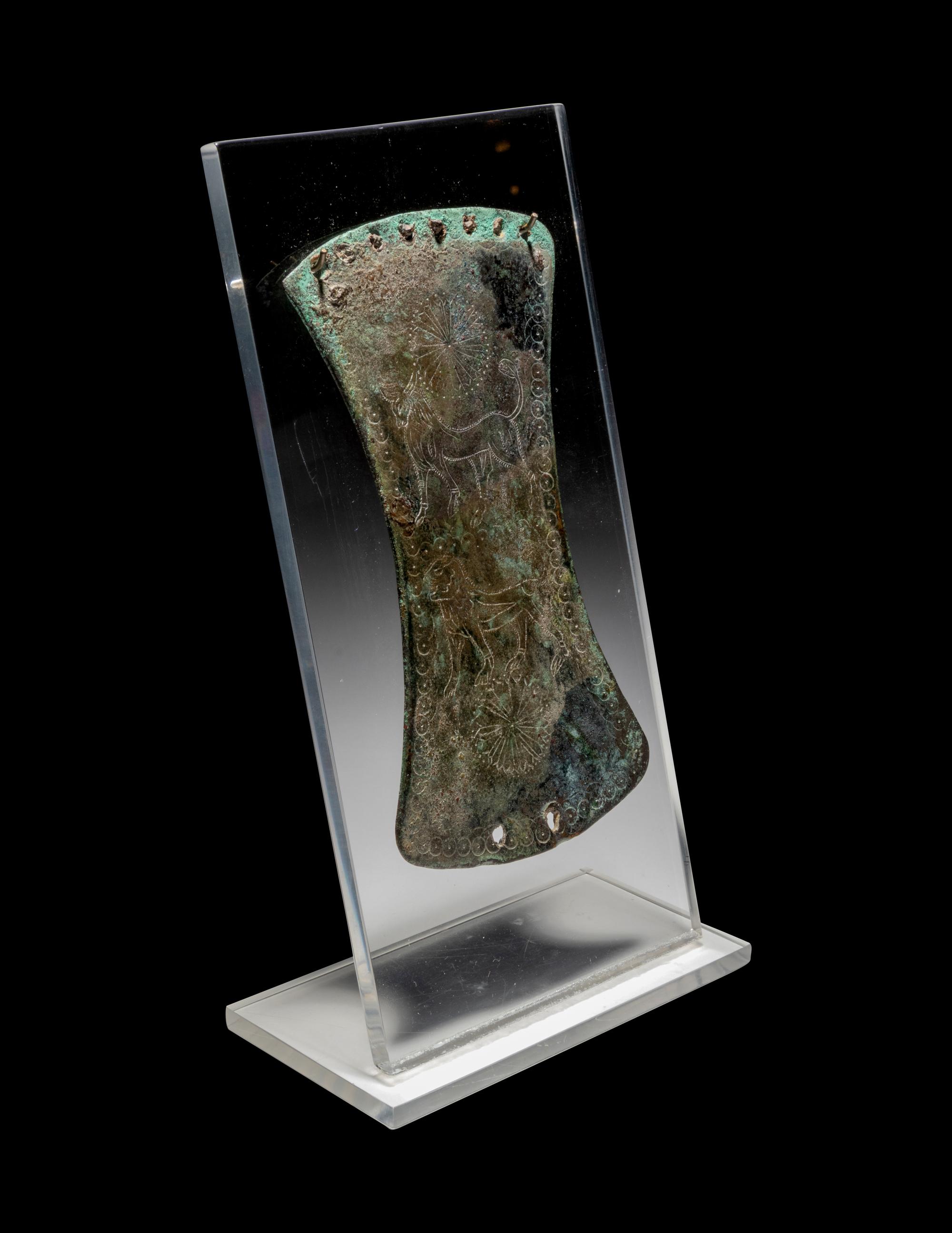 A Luristan Bronze Axe Head