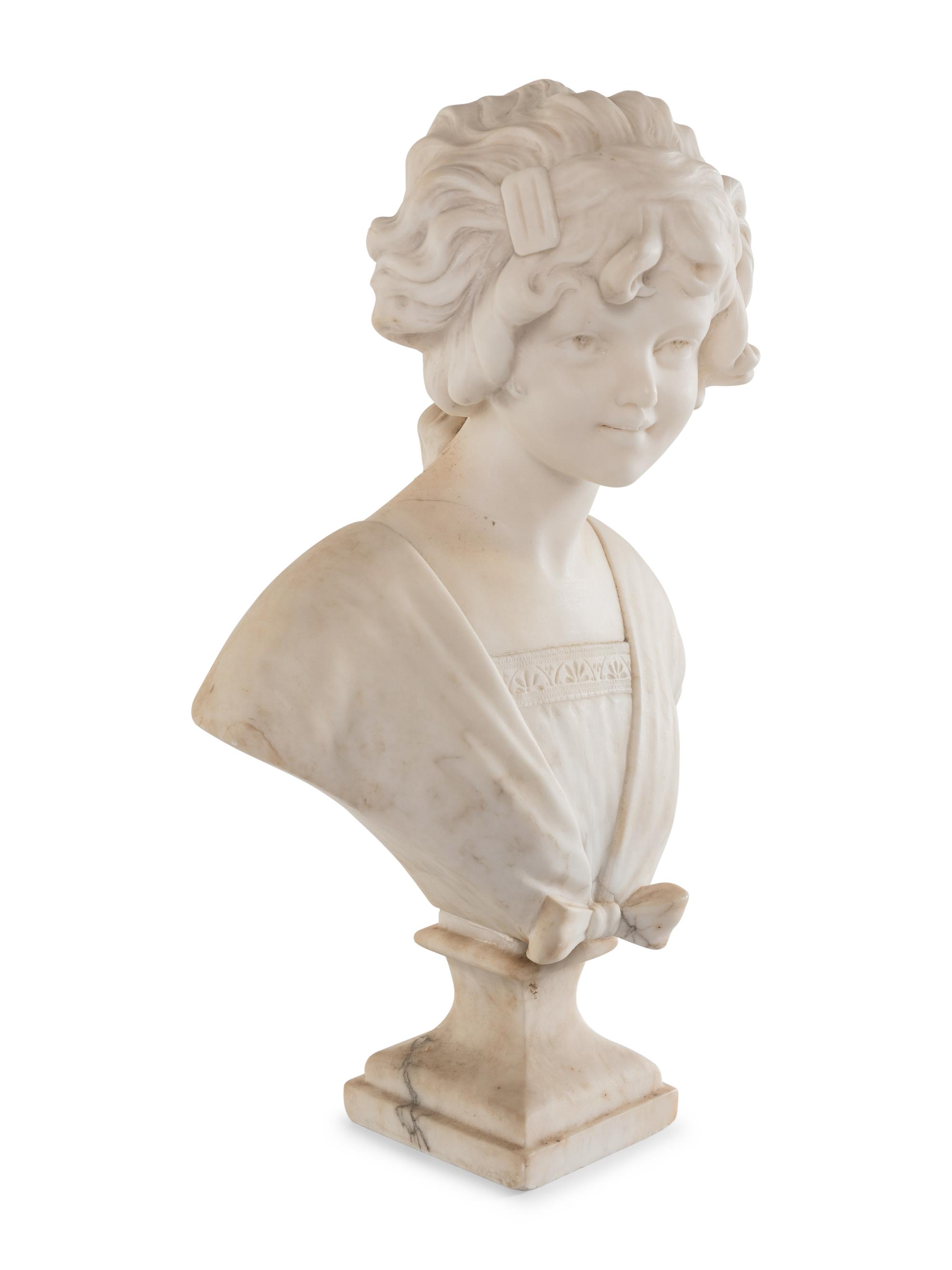 An Italian Marble Bust Attributed to Adolfo Cipriani