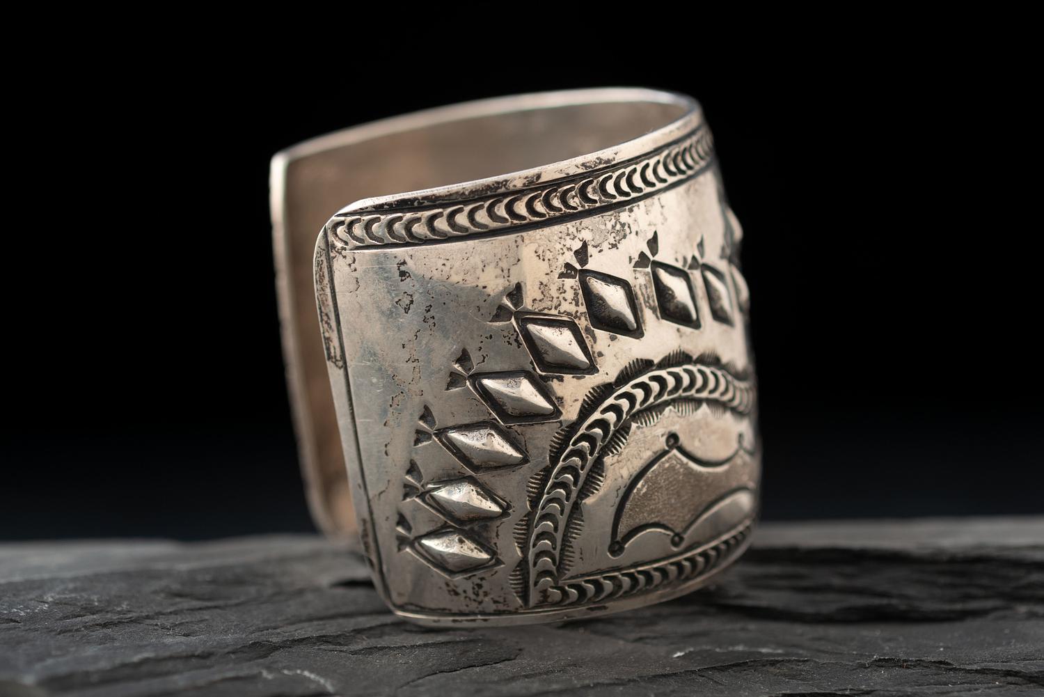 Silver and Bisbee Turquoise Cuff Bracelet
