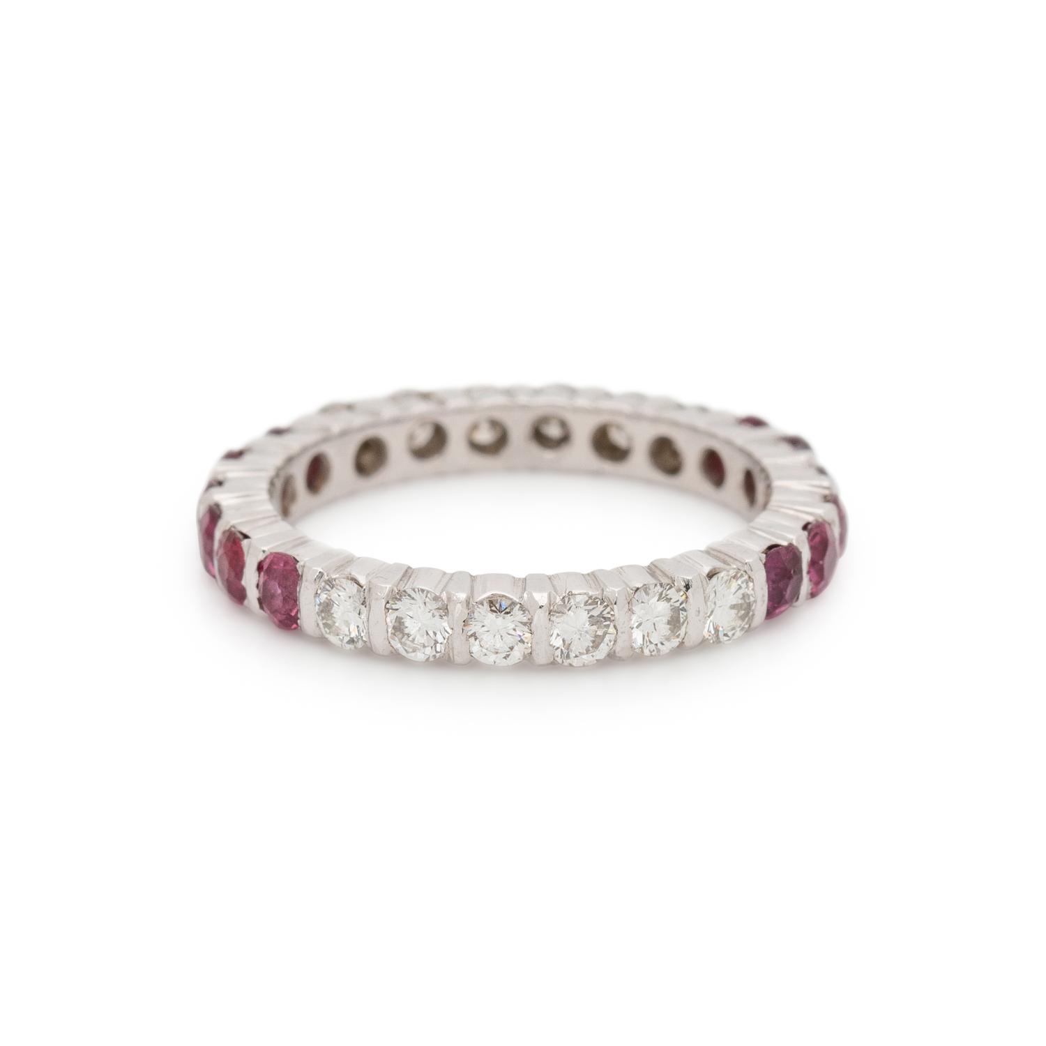 DIAMOND AND RUBY ETERNITY BAND