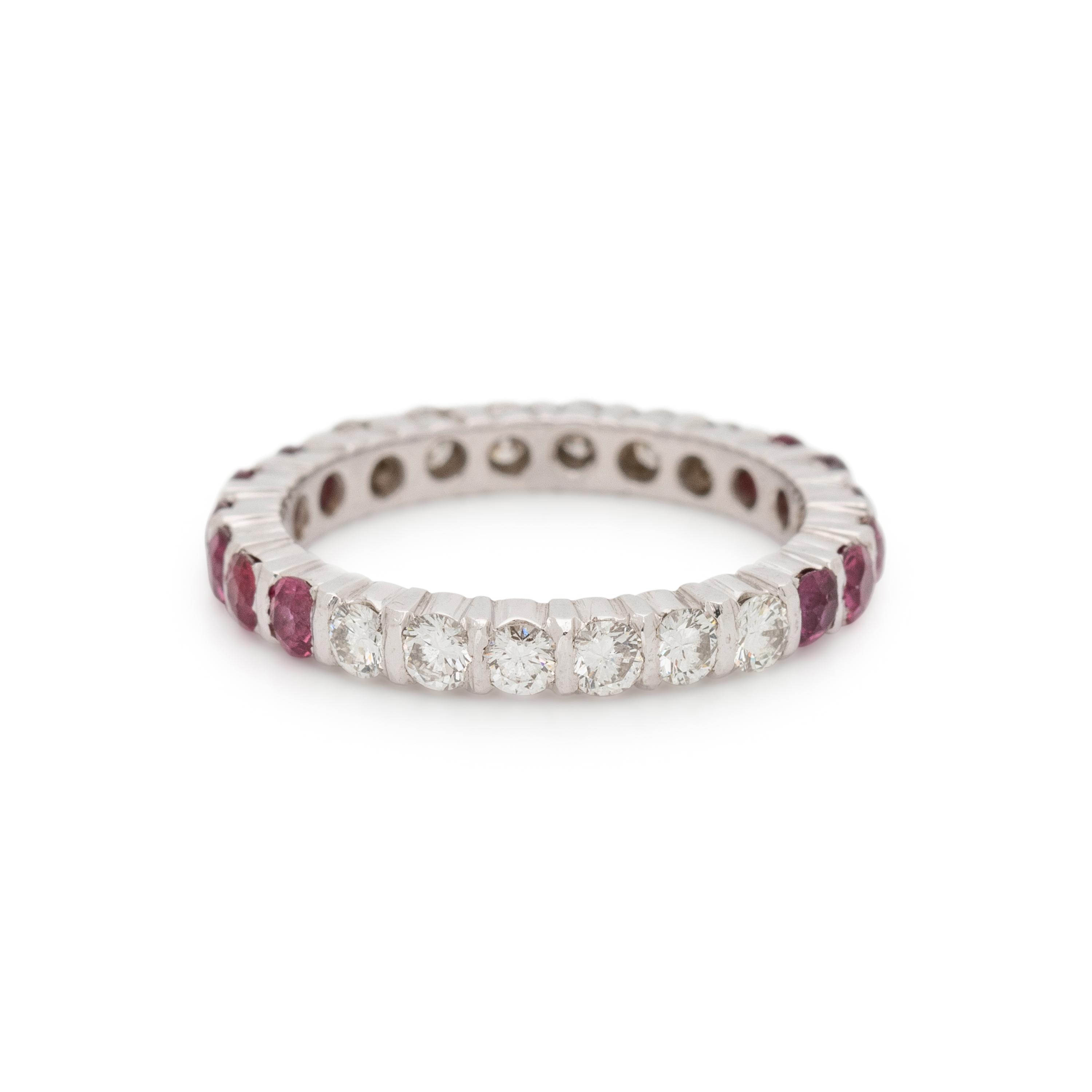 DIAMOND AND RUBY ETERNITY BAND