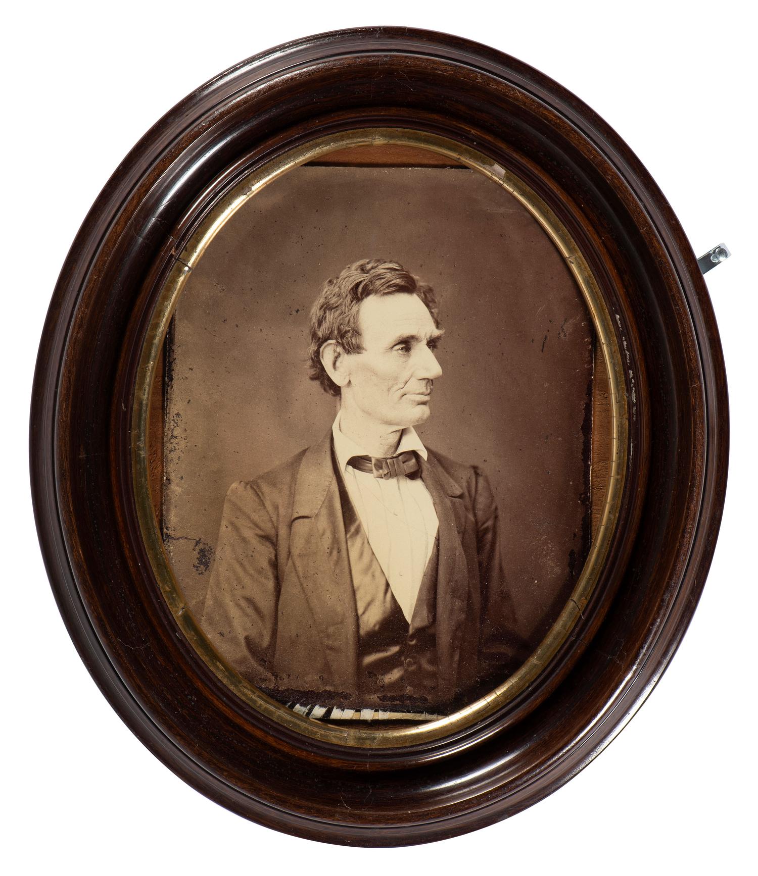 [LINCOLN, Abraham (1809-1865)]. HESLER, Alexander (1823-1895), photographer. Platinum photograph of Abraham Lincoln. George B. Ayres, printer, [1881].
