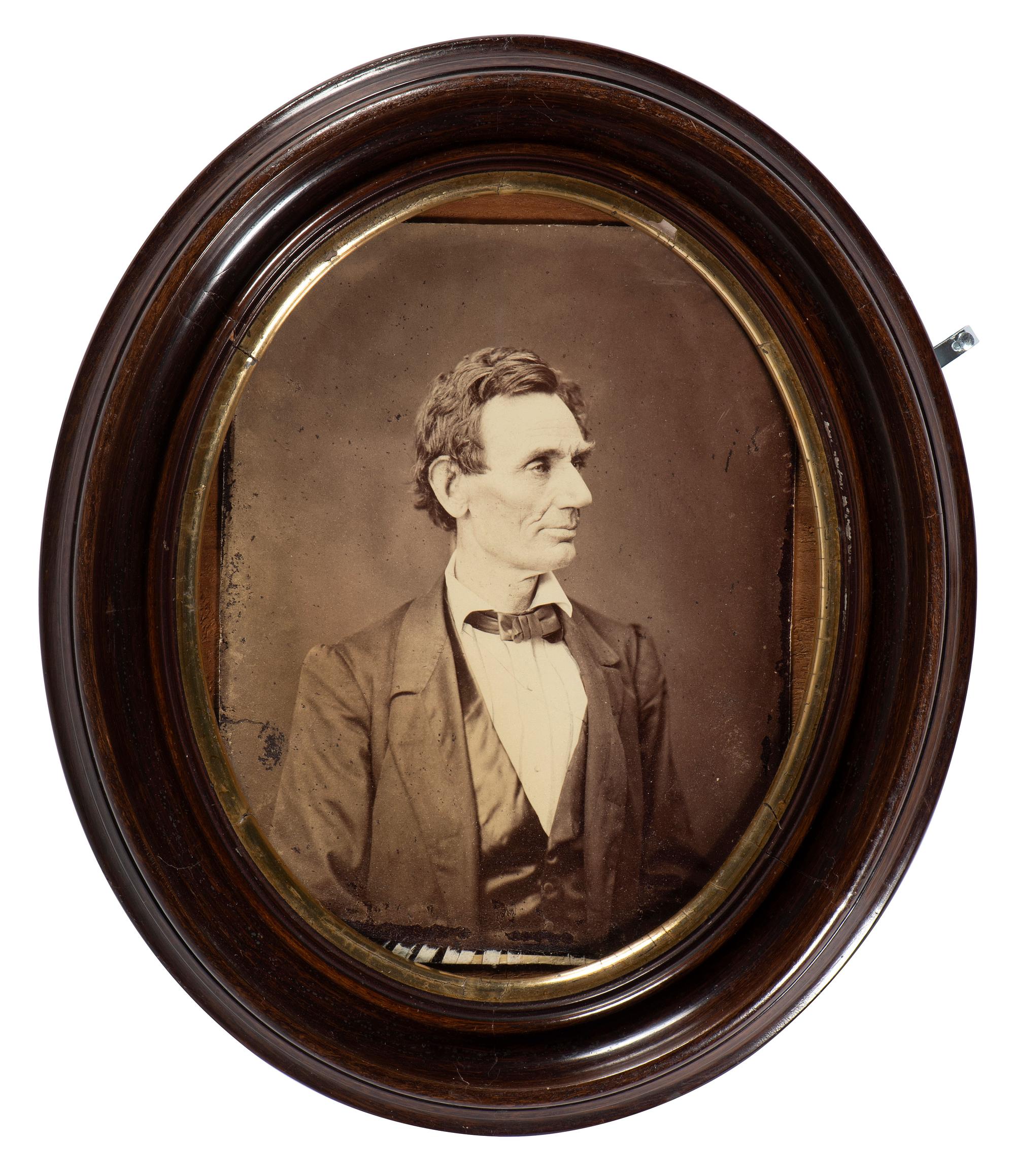 [LINCOLN, Abraham (1809-1865)]. HESLER, Alexander (1823-1895), photographer. Platinum photograph of Abraham Lincoln. George B. Ayres, printer, [1881].