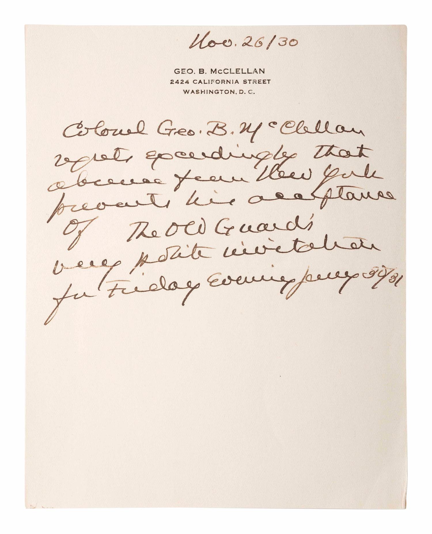 [CIVIL WAR]. Autographs from Civil War soldiers incl. Generals SHERMAN, MCCLELLAN, and BUTLER.