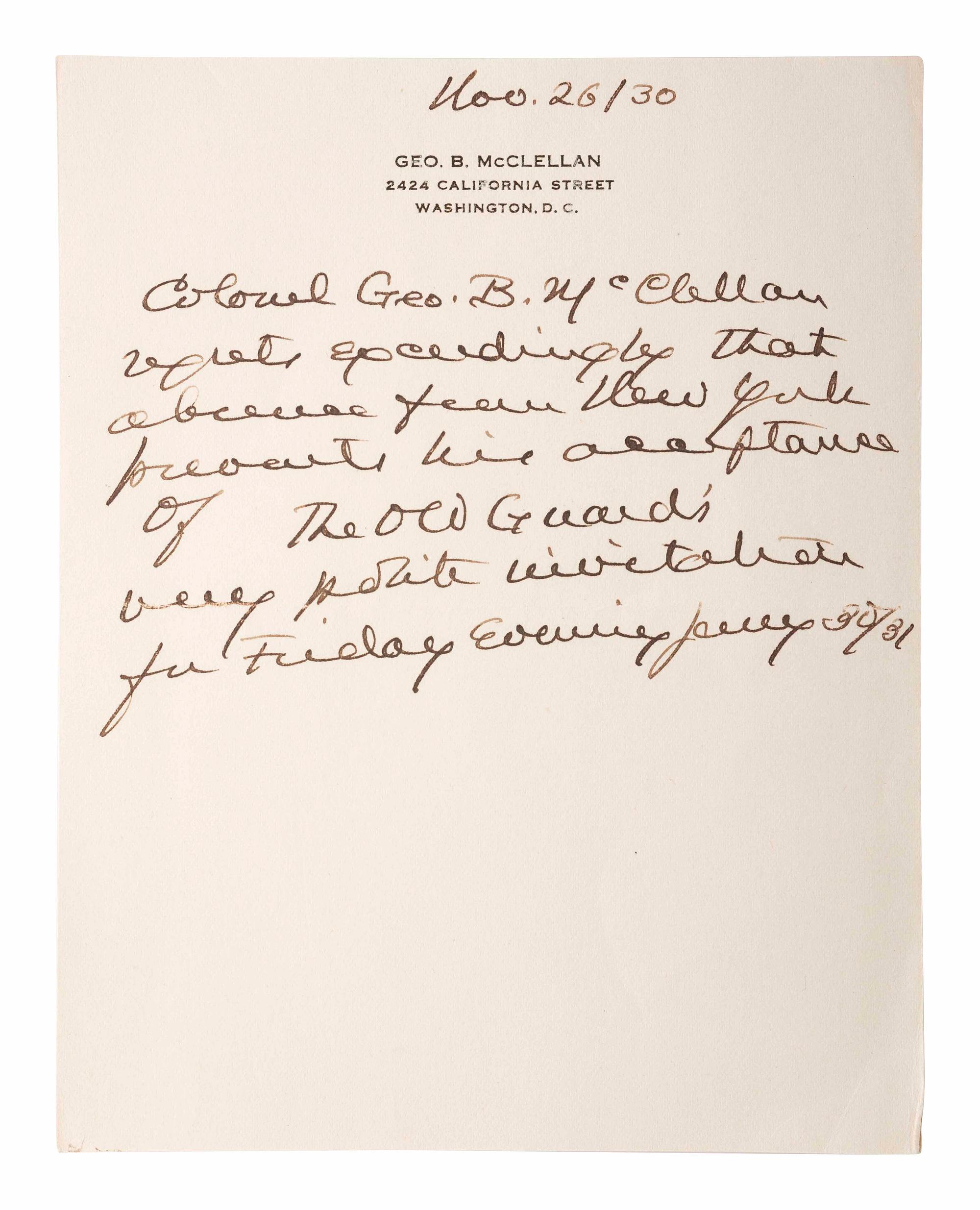 [CIVIL WAR]. Autographs from Civil War soldiers incl. Generals SHERMAN, MCCLELLAN, and BUTLER.