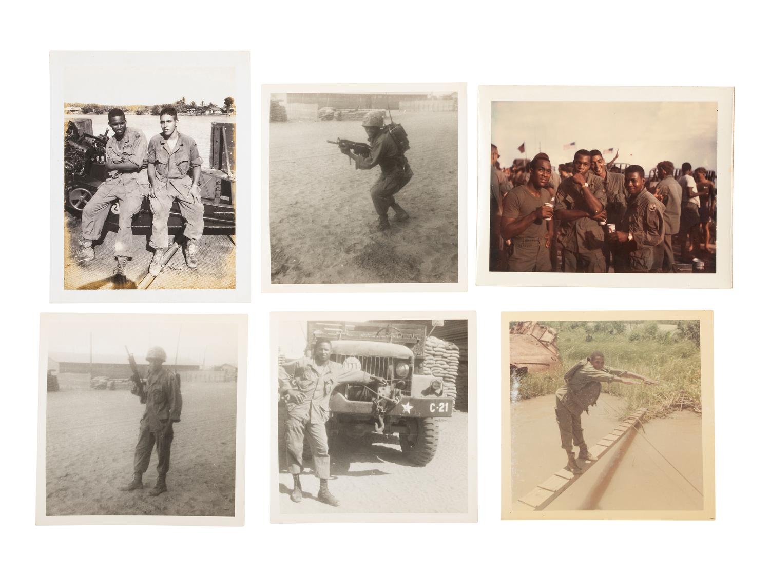 [VIETNAM] 64 photos assembled by PFC R.M. Kimbrough, incl. images of Black soldiers in the field.