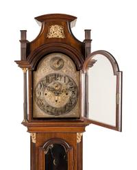 A Chippendale Style Gilt Bronze Mounted Mahogany Tall Case Clock