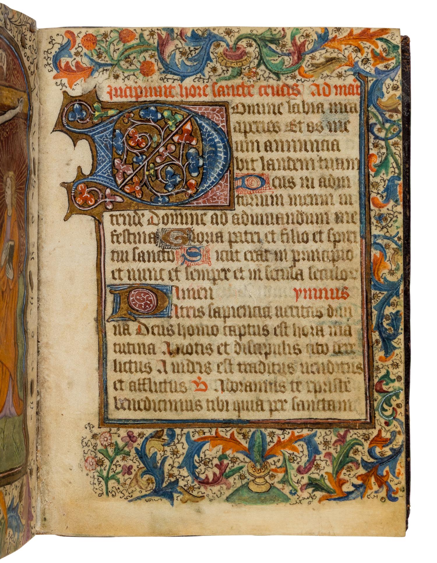 MASTERS OF THE GOLD SCROLLS (active Bruges, c. 1415-1450) Book of Hours, Use of Rome, in Latin and French, illuminated manuscript on parchment [Southern Netherlands, probably Bruges, c. 1420–1430]