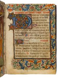 MASTERS OF THE GOLD SCROLLS (active Bruges, c. 1415-1450) Book of Hours, Use of Rome, in Latin and French, illuminated manuscript on parchment [Southern Netherlands, probably Bruges, c. 1420–1430]