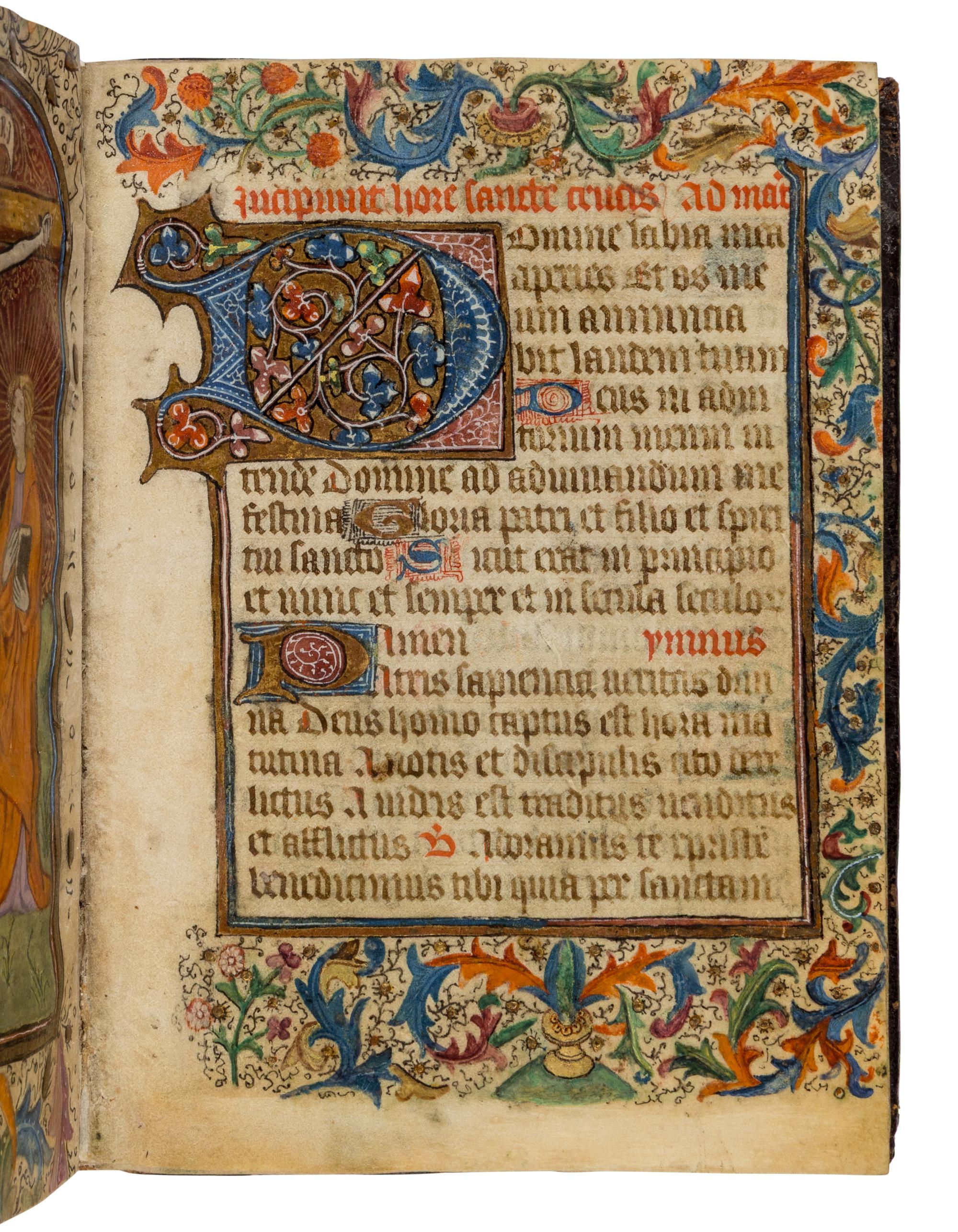 MASTERS OF THE GOLD SCROLLS (active Bruges, c. 1415-1450) Book of Hours, Use of Rome, in Latin and French, illuminated manuscript on parchment [Southern Netherlands, probably Bruges, c. 1420–1430]