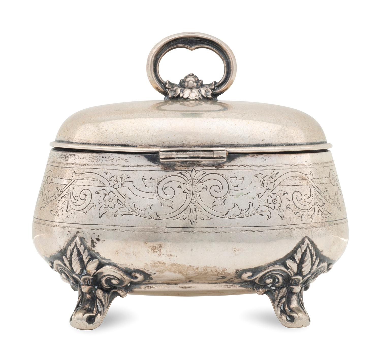 A Silver Tea Caddy