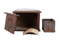 A Carved Wood Footwarmer