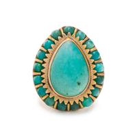 YELLOW GOLD AND CHALCEDONY RING