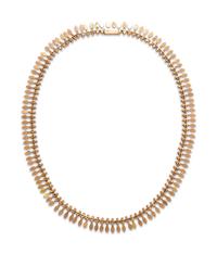 YELLOW GOLD FRINGE NECKLACE
