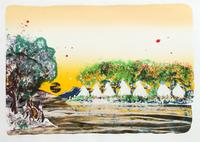 Earl Biss Sheet: 22 1/4 x 30 inches — (Absaroke, Crow, 1947-1998)