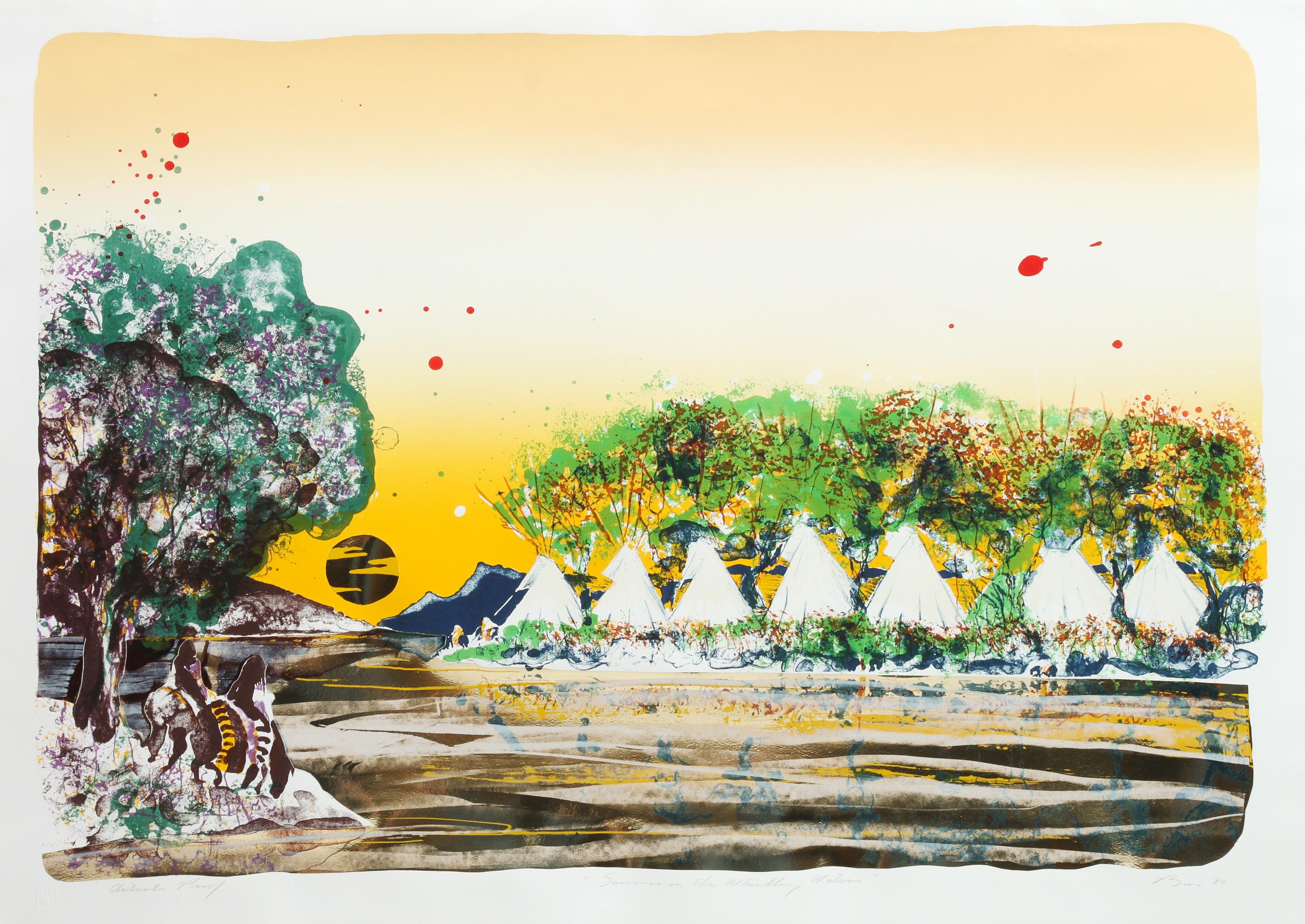 Earl Biss Sheet: 22 1/4 x 30 inches — (Absaroke, Crow, 1947-1998)