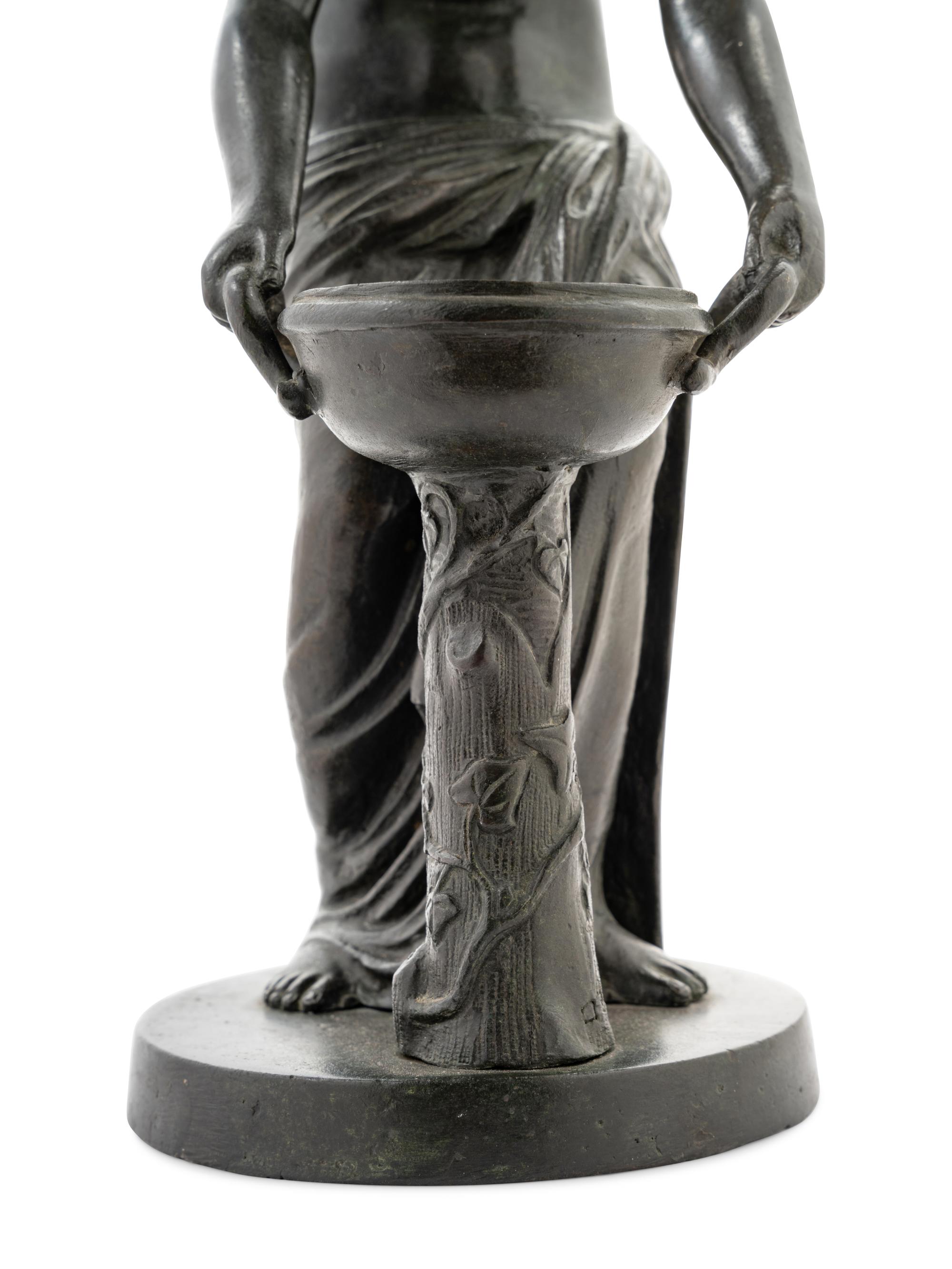 An Italian Grand Tour Style Bronze Figure of a Danaïde