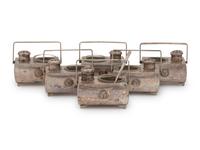A Set of Six Japanese Silver Salts — 20th Century
