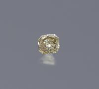 A 0.76 Carat Fancy Brown Yellow Radiant Cut Diamond,