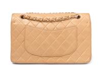 Chanel Medium Classic Double-Flap Bag in Tan Lambskin